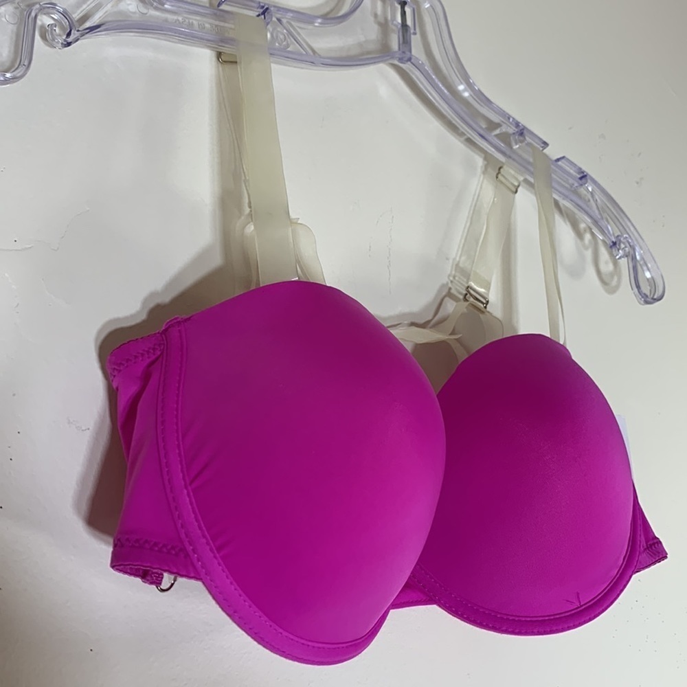 NWT. Jennifer Intimatea 36C Sheer Plastic Strap Bra. - Picture 3 of 8